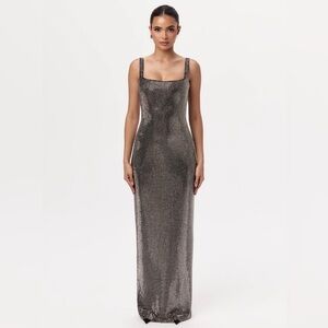 Naked Wardrobe Rhinestone Tank Column Gown